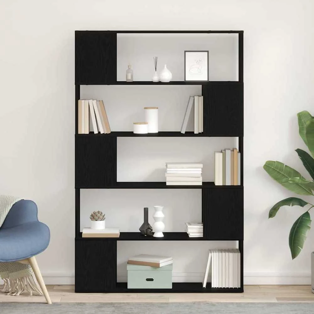 TV staliukas TV spintelių komplektas 100 x 24 x 155 cm Juodas ąžuolas