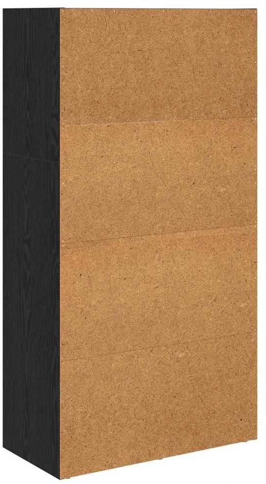 Knygų lentyna 60 x 30 x 114 cm Apdirbta mediena Juodas ąžuolas