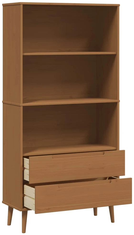 Knygų lentyna MOLDE 85 x 35 x 170,5 cm Pušies medienos masyvas