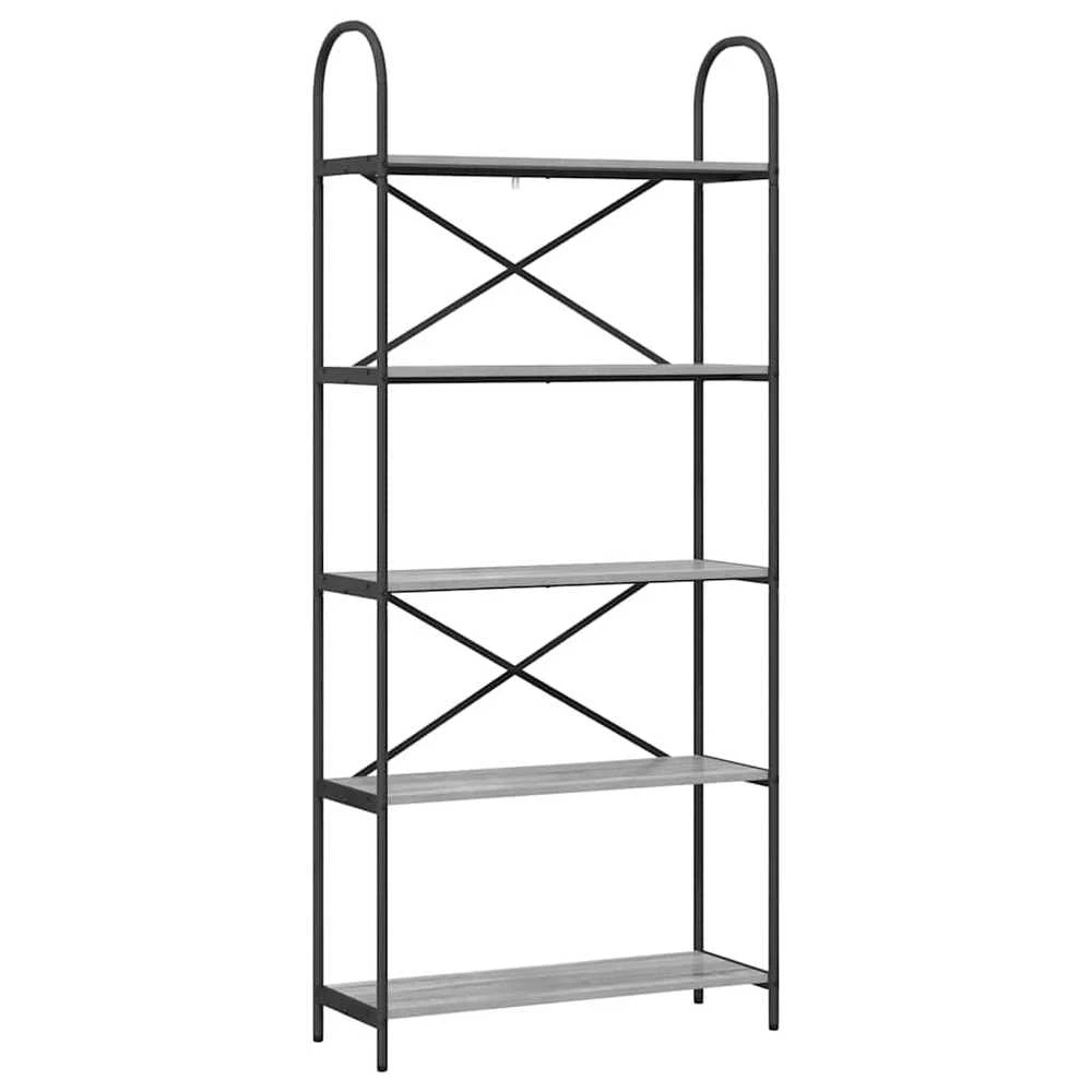 Knygų lentyna 5 lygių 80 x 30 x 183 cm Apdirbta mediena
