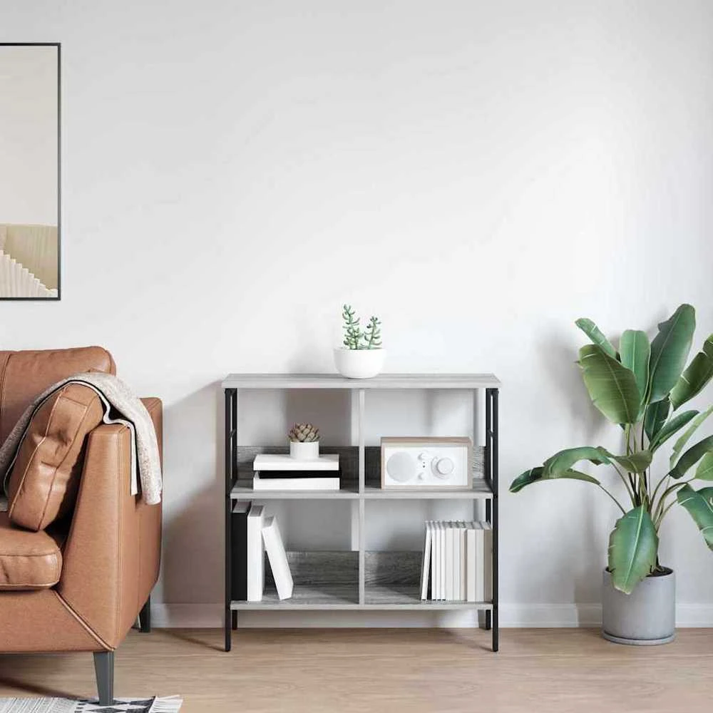 Knygų lentyna 4 lygių 82 x 32 x 79 cm Apdirbta mediena