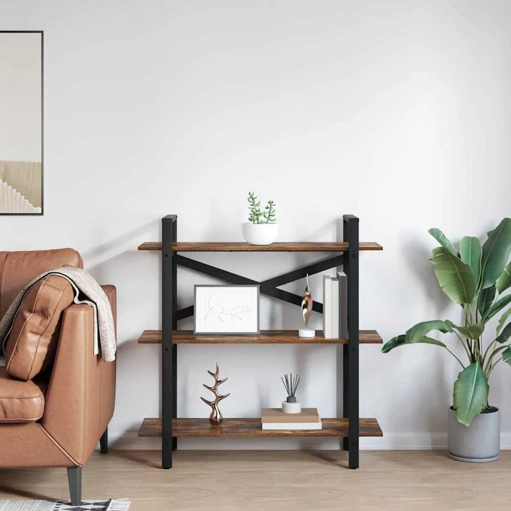 Knygų lentyna 3 lygių 100 x 33,5 x 102 cm Apdirbta mediena