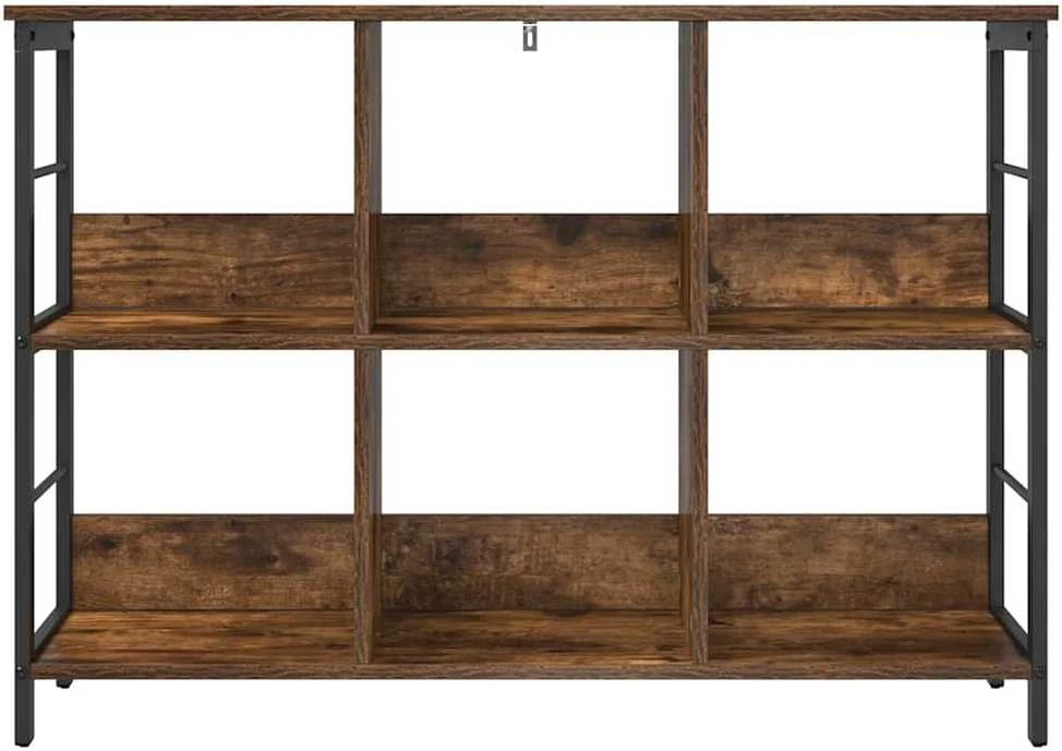 Knygų lentyna 6 lygių 102 x 32 x 72,5 cm Apdirbta mediena