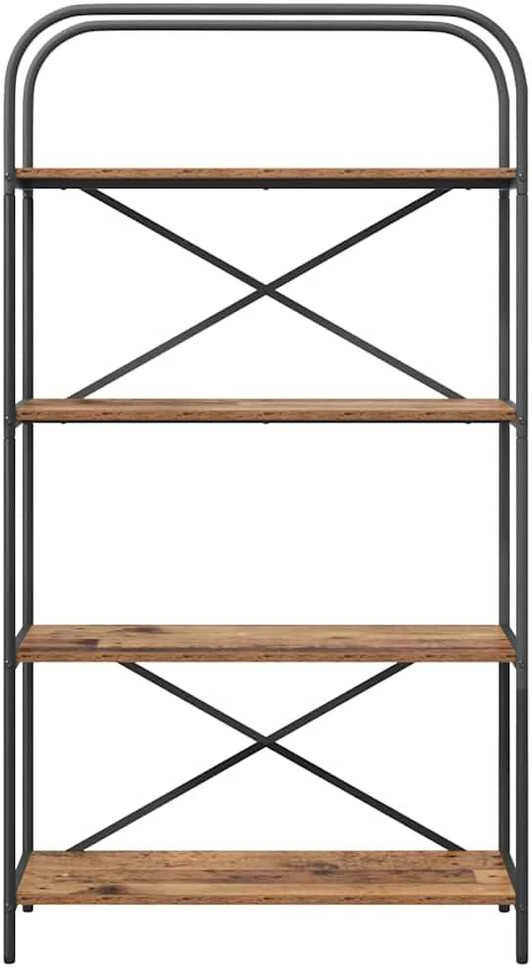 Knygų lentyna 4 lygių 80 x 30 x 146 cm Apdirbta mediena
