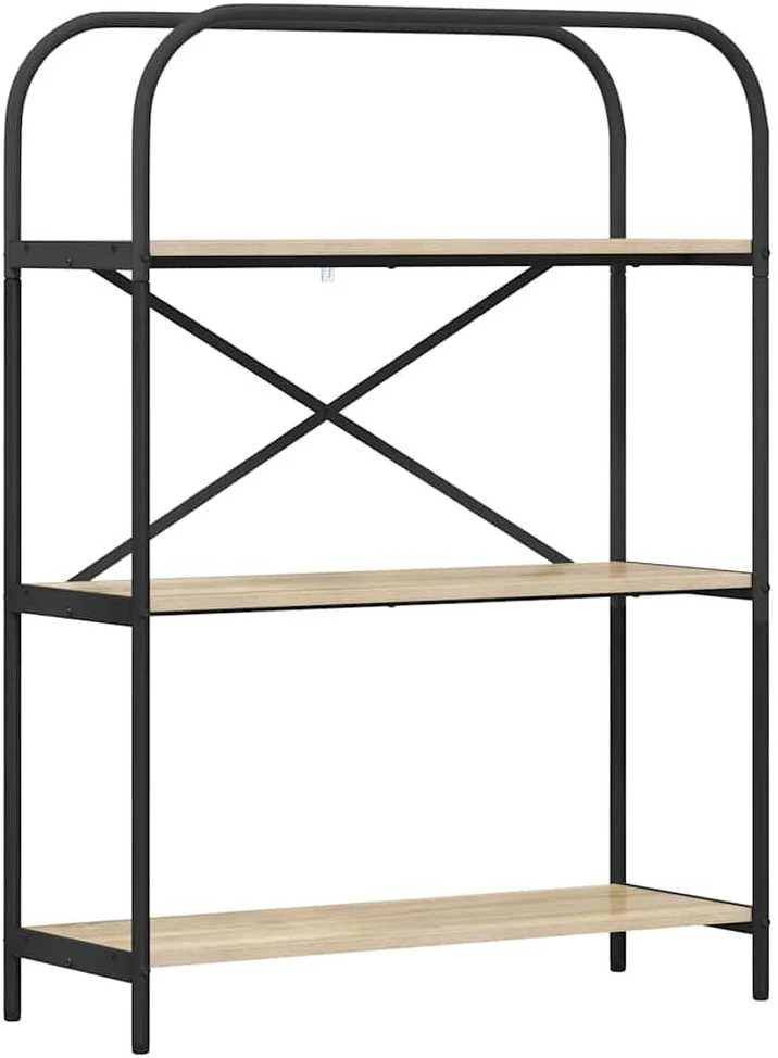 Knygų lentyna 3 lygių 80 x 30 x 109 cm Apdirbta mediena