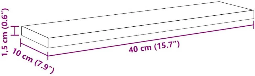 Knygų lentyna 3 aukštų 4 vnt. 40 x 10 x 1,5 cm Apdirbta mediena