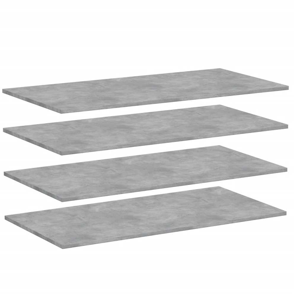 Knygų lentynos plokštės, 4vnt., betono, 100x50x1,5cm, MDP