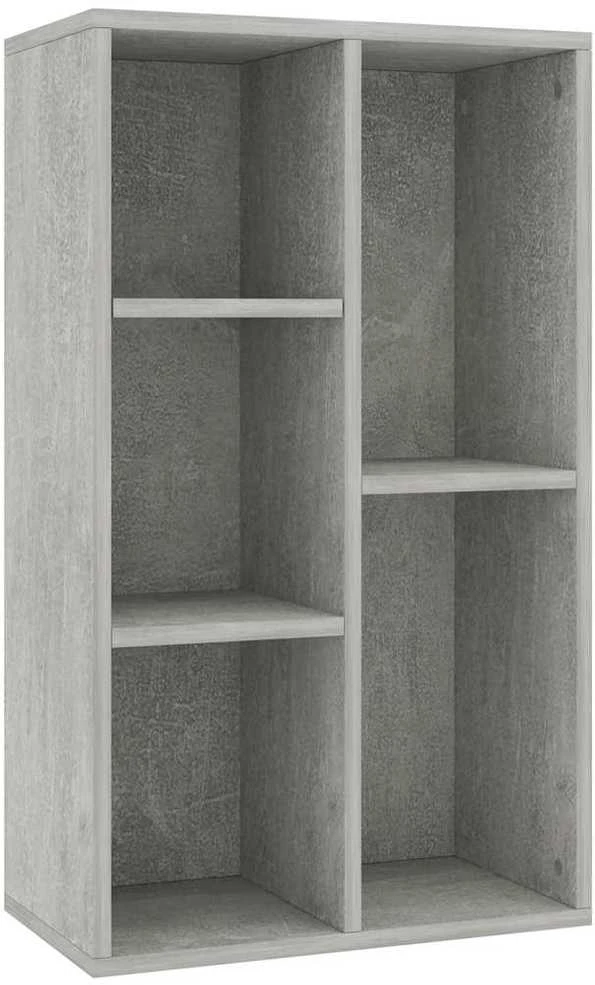 Knygų/šoninė spintelė, betono, 50x25x80cm, apdirbta mediena