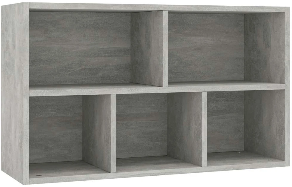 Knygų/šoninė spintelė, betono, 50x25x80cm, apdirbta mediena