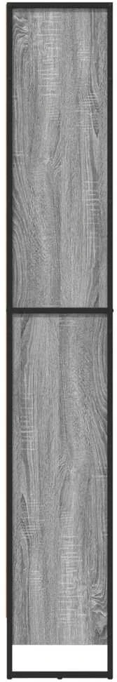 Knygų spinta 60 x 30 x 189,5 cm Apdirbta mediena Pilkas Sonoma
