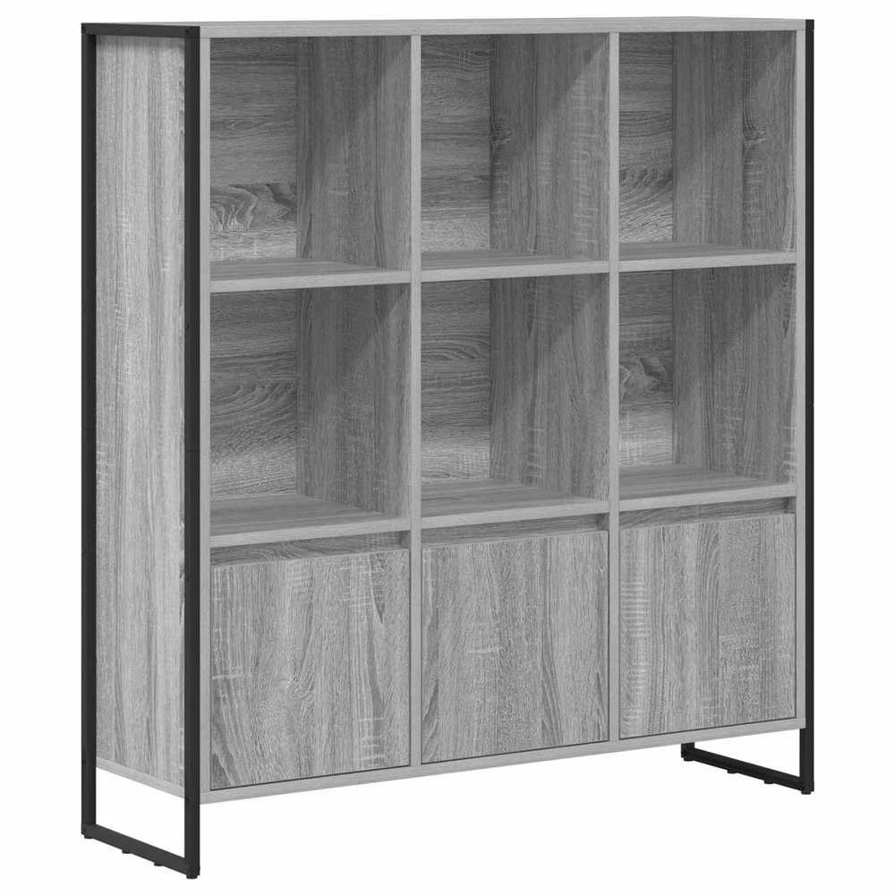 Knygų spinta 99,5 x 30 x 108 cm Apdirbta mediena Pilkas Sonoma