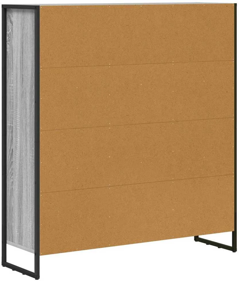 Knygų spinta 99,5 x 30 x 108 cm Apdirbta mediena Pilkas Sonoma