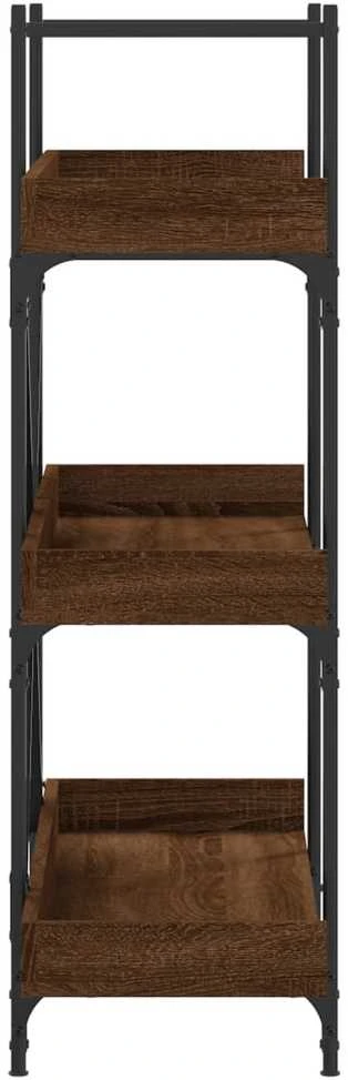 Knygų spinta, 3 aukštų, ruda ąžuolo, 100x33x108,5cm, mediena