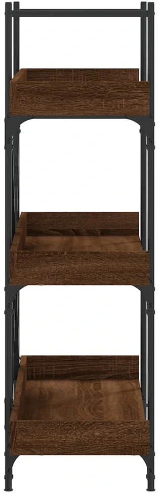 Knygų spinta, 3 aukštų, ruda ąžuolo, 100x33x108,5cm, mediena