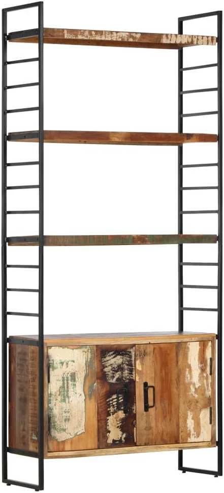 Knygų spinta, 4 aukštų, 80x30x180cm, medienos masyvas