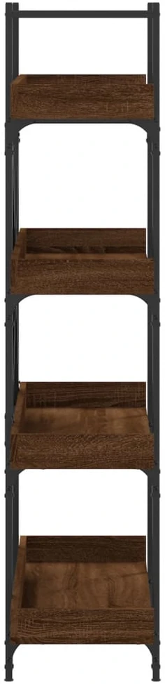 Knygų spinta, 4 aukštų, ruda ąžuolo, 100x33x145,5cm, mediena