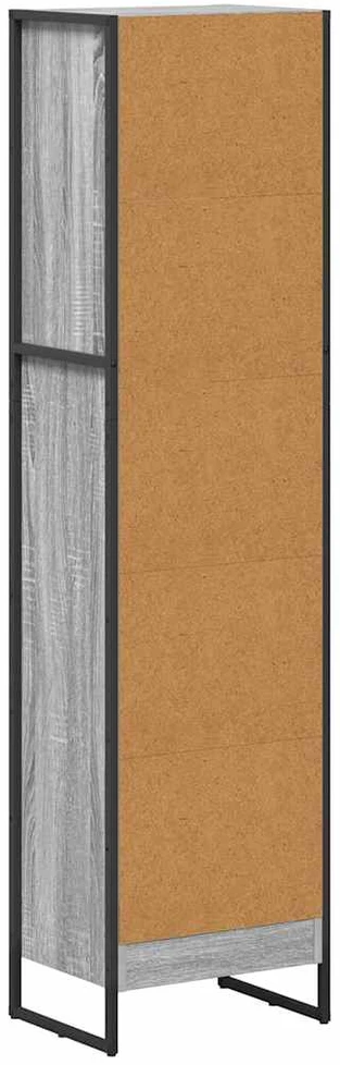 Knygų spinta 40 x 30 x 155 cm Apdirbta mediena Pilkas Sonoma