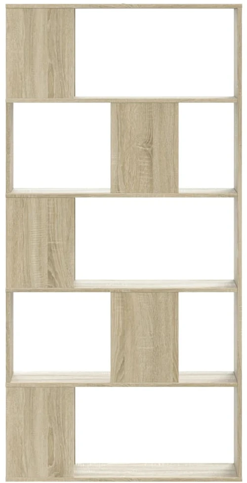 Knygų spinta, 5 aukštų, ąžuolo, 80,5x23,5x162,5cm, mediena