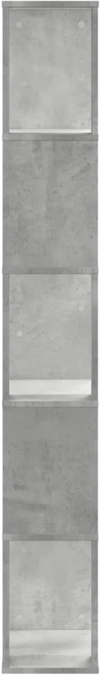Knygų spinta, 5 aukštų, betono, 45x23,5x162,5cm, mediena