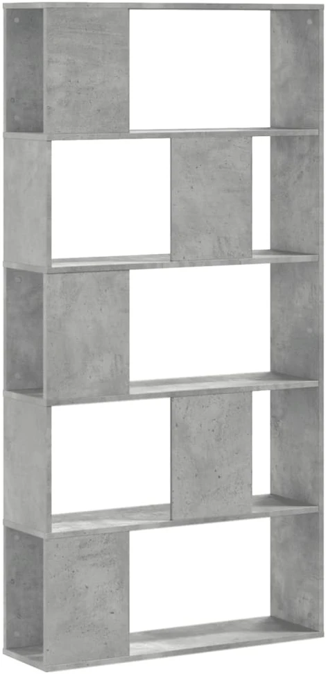 Knygų spinta, 5 aukštų, betono, 80,5x23,5x162,5cm, mediena