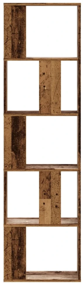 Knygų spinta, 5 aukštų, medienos, 45x23,5x162,5cm, mediena