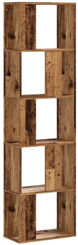 Knygų spinta, 5 aukštų, medienos, 45x23,5x162,5cm, mediena