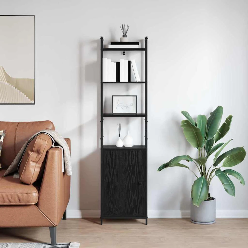 Knygų spinta 6 aukštų 40 x 24 x 161 cm Apdirbta mediena