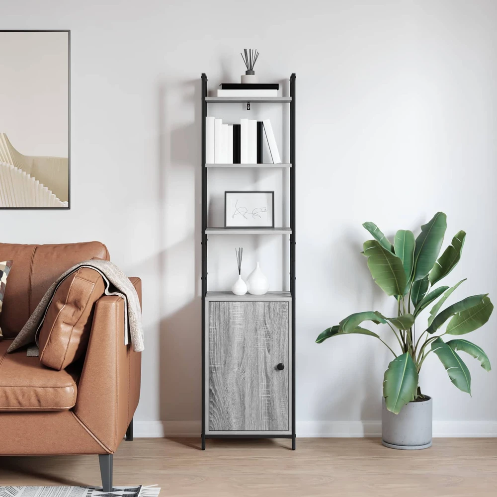 Knygų spinta 6 aukštų 40 x 24 x 161 cm Apdirbta mediena