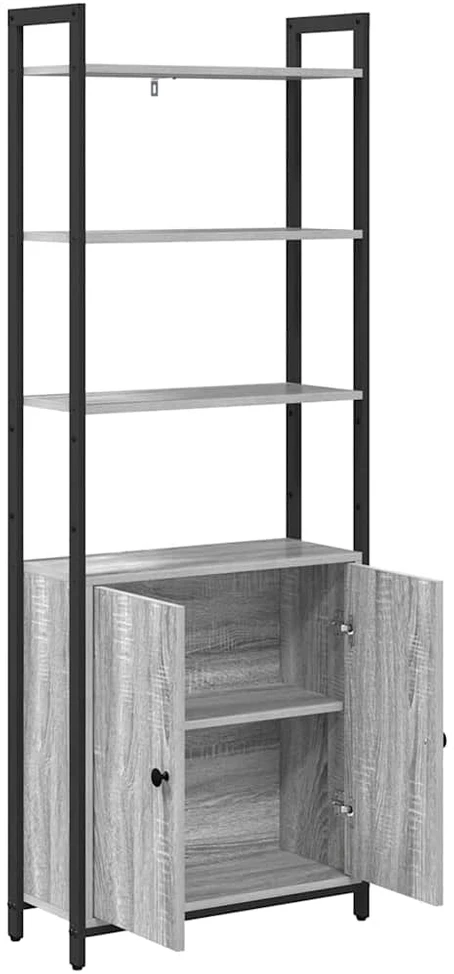 Knygų spinta 6 aukštų 60 x 24 x 161 cm Apdirbta mediena