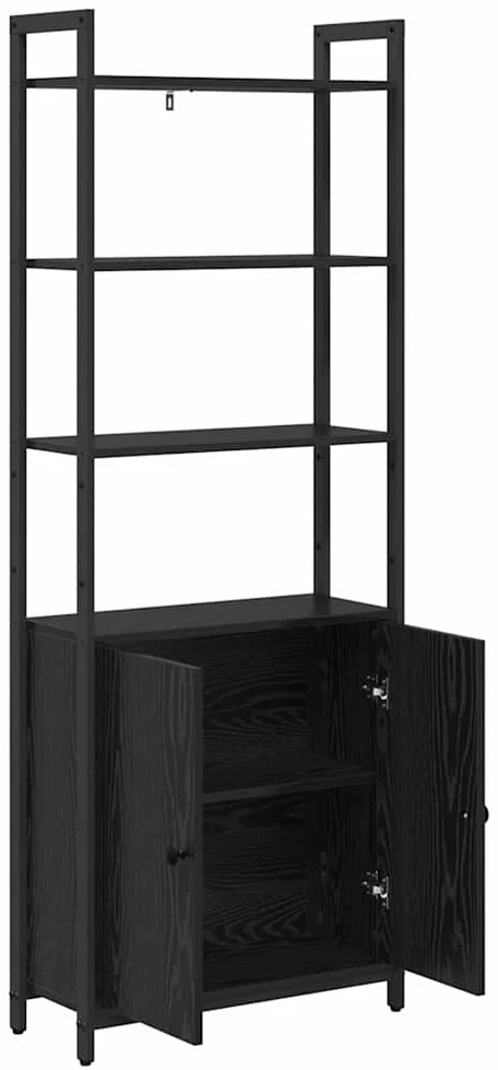 Knygų spinta 6 aukštų 60 x 24 x 161 cm Apdirbta mediena