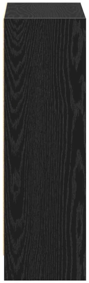 Knygų spinta 60 x 24 x 76 cm Apdirbta mediena Juodas ąžuolas