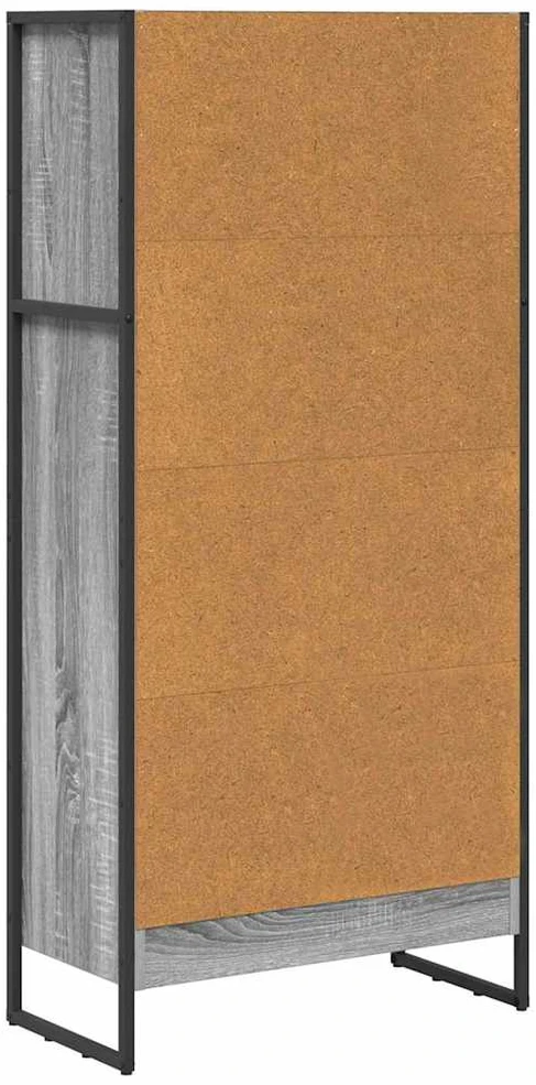 Knygų spinta 60 x 30 x 121 cm Apdirbta mediena Pilkas Sonoma