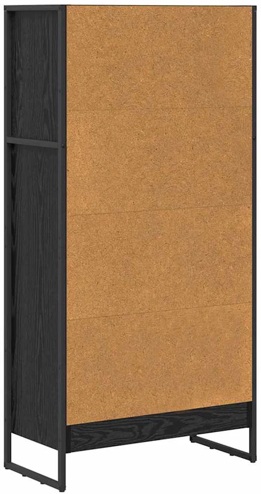 Knygų spinta 60 x 30 x 121 cm Apdirbta mediena Juodas ąžuolas