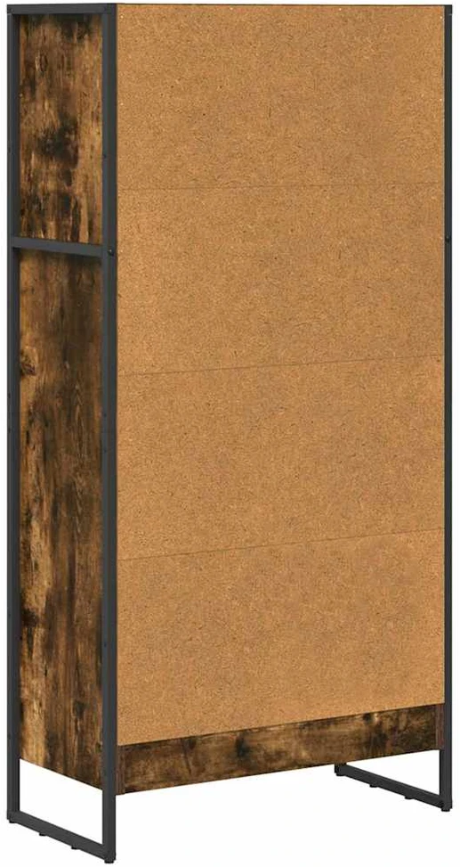 Knygų spinta 60 x 30 x 121 cm Apdirbta mediena Dūminis ąžuolas