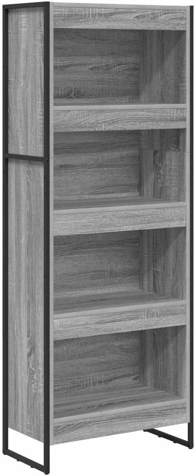Knygų spinta 60 x 30 x 155 cm Apdirbta mediena Pilkas Sonoma