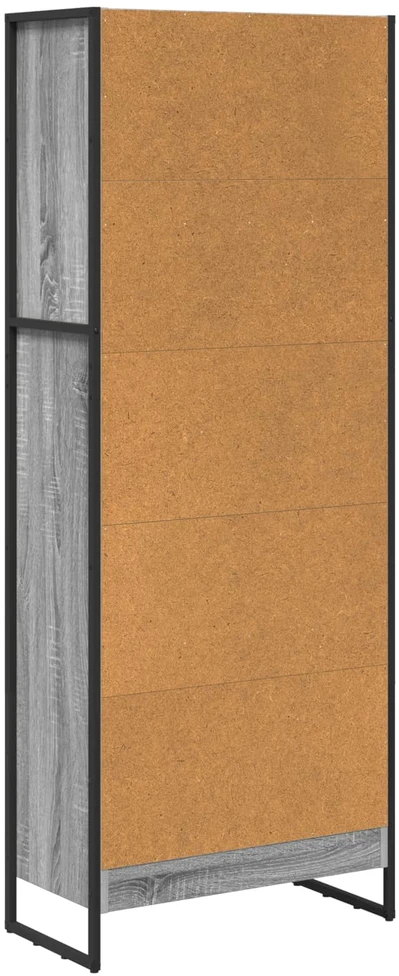 Knygų spinta 60 x 30 x 155 cm Apdirbta mediena Pilkas Sonoma