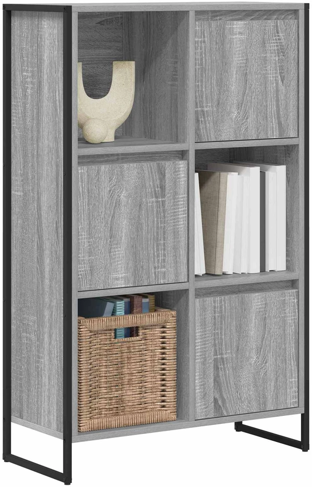 Knygų spinta 68 x 30 x 108.5 cm Apdirbta mediena Pilkas Sonoma