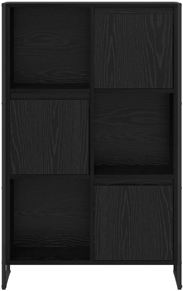 Knygų spinta 68 x 30 x 108.5 cm Apdirbta mediena Juodas ąžuolas