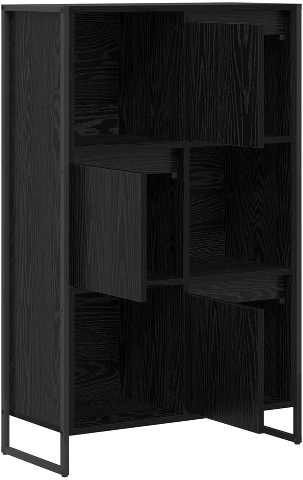 Knygų spinta 68 x 30 x 108.5 cm Apdirbta mediena Juodas ąžuolas