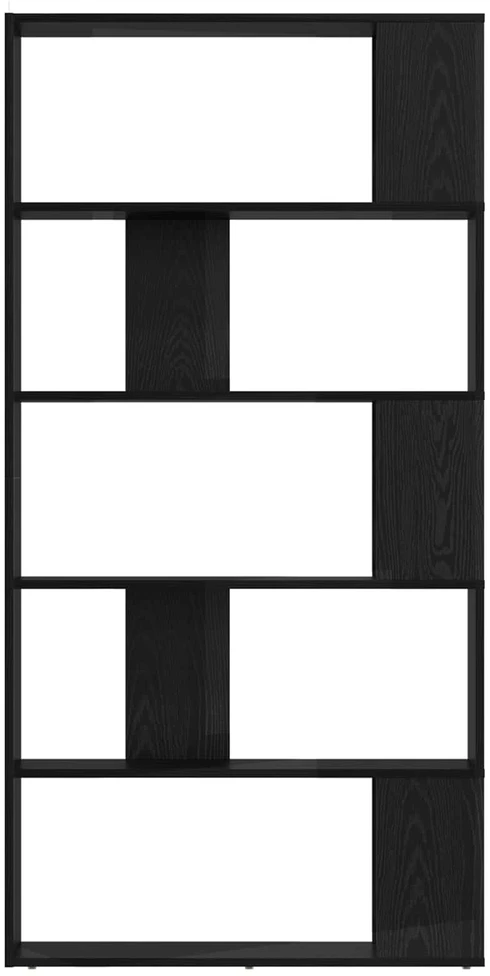 Knygų spinta 80 x 24 x 159 cm Apdirbta mediena Juodas ąžuolas
