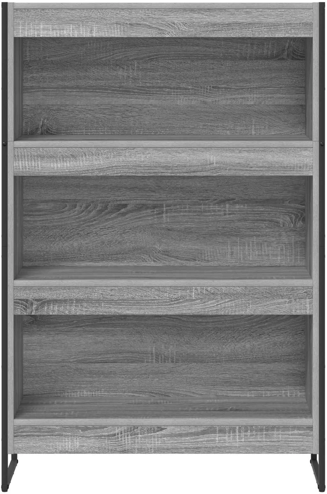 Knygų spinta 80 x 30 x 121 cm Apdirbta mediena Pilkas Sonoma