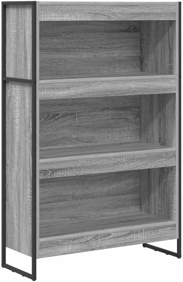 Knygų spinta 80 x 30 x 121 cm Apdirbta mediena Pilkas Sonoma
