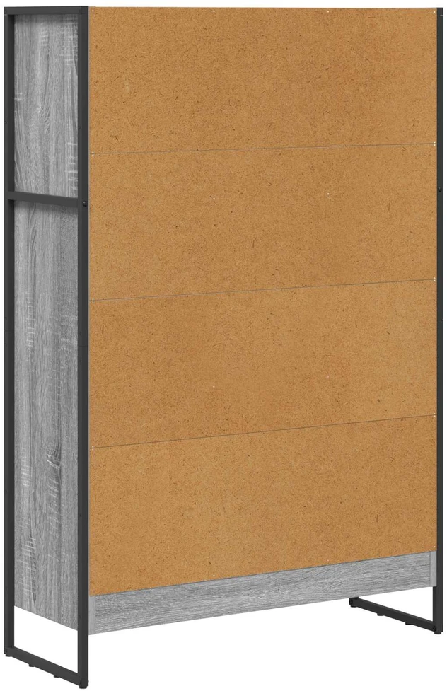 Knygų spinta 80 x 30 x 121 cm Apdirbta mediena Pilkas Sonoma