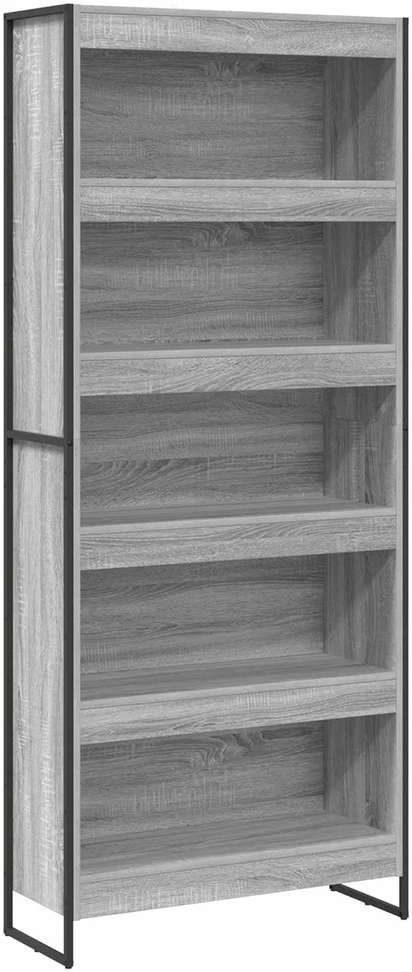 Knygų spinta 80 x 30 x 189,5 cm Apdirbta mediena Pilkas Sonoma