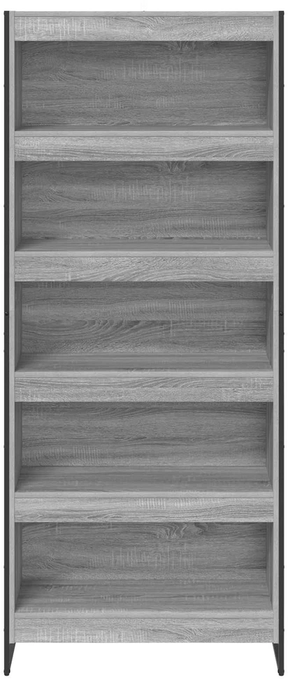Knygų spinta 80 x 30 x 189,5 cm Apdirbta mediena Pilkas Sonoma