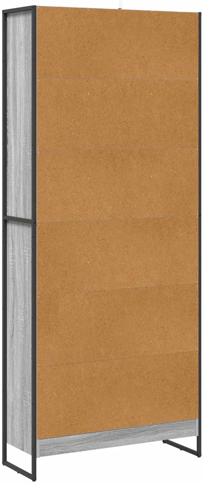 Knygų spinta 80 x 30 x 189,5 cm Apdirbta mediena Pilkas Sonoma