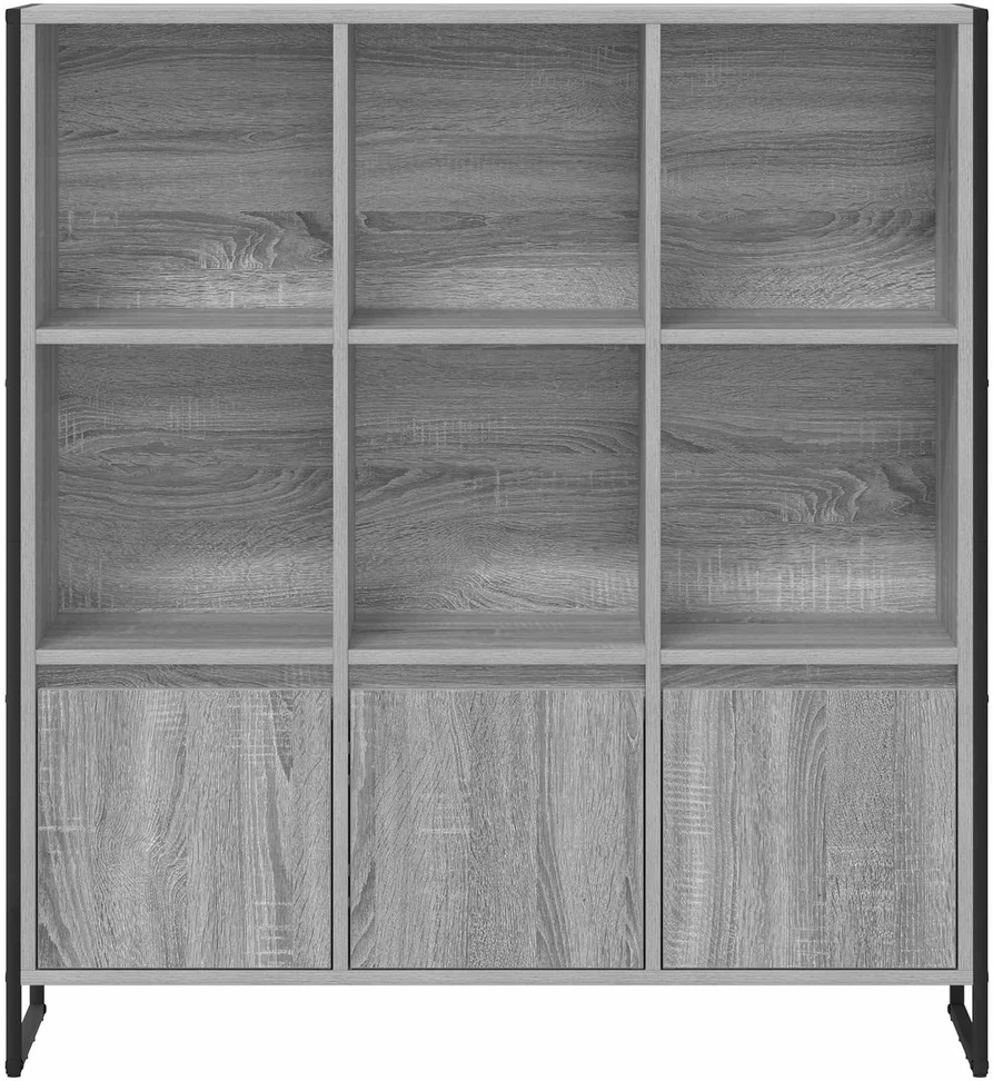 Knygų spinta 99,5 x 30 x 108 cm Apdirbta mediena Pilkas Sonoma