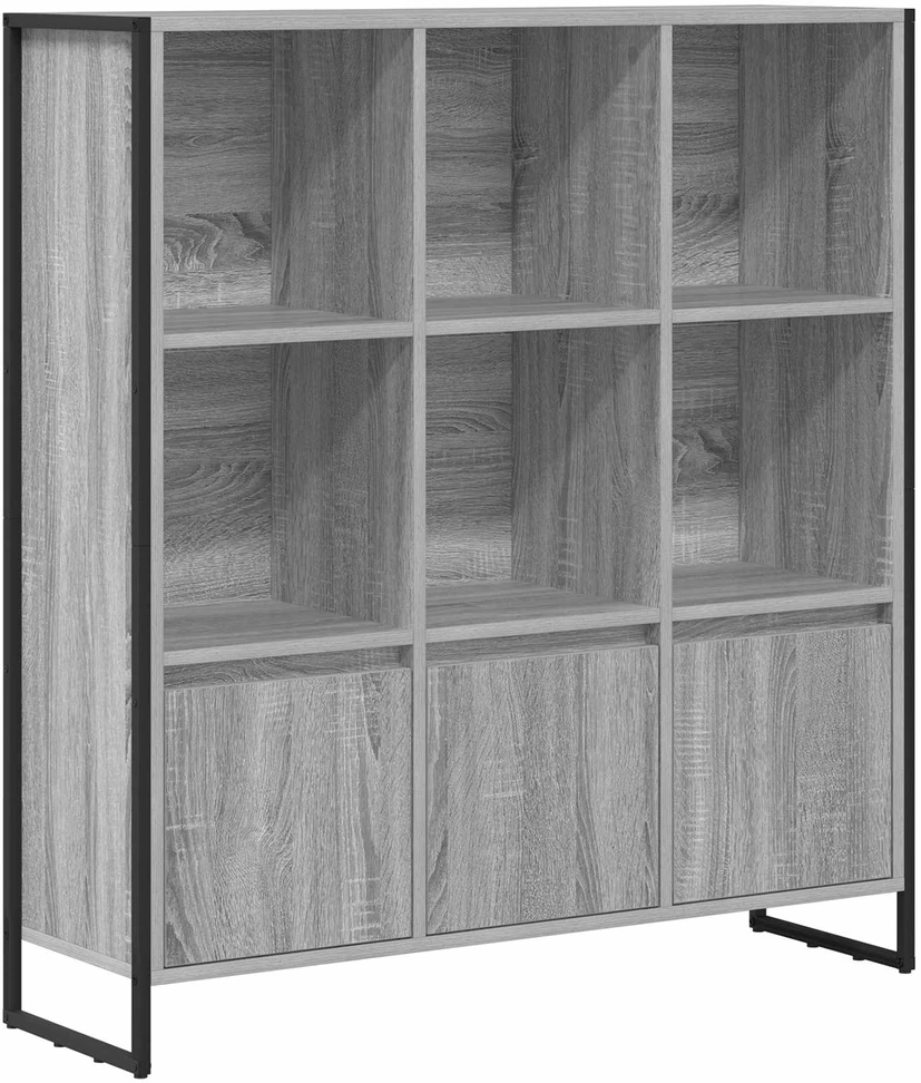 Knygų spinta 99,5 x 30 x 108 cm Apdirbta mediena Pilkas Sonoma
