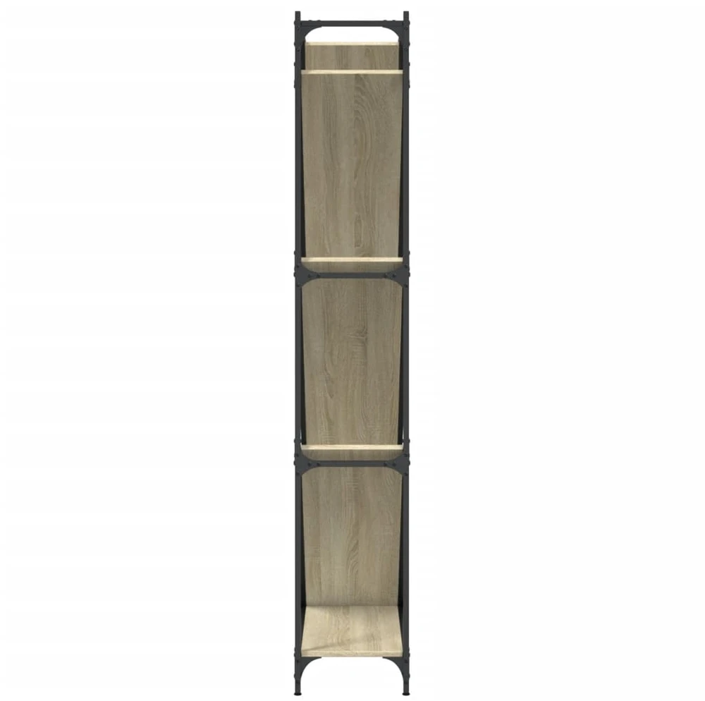 Knygų spinta, ąžuolo, 79x30x180cm, apdirbta mediena ir metalas