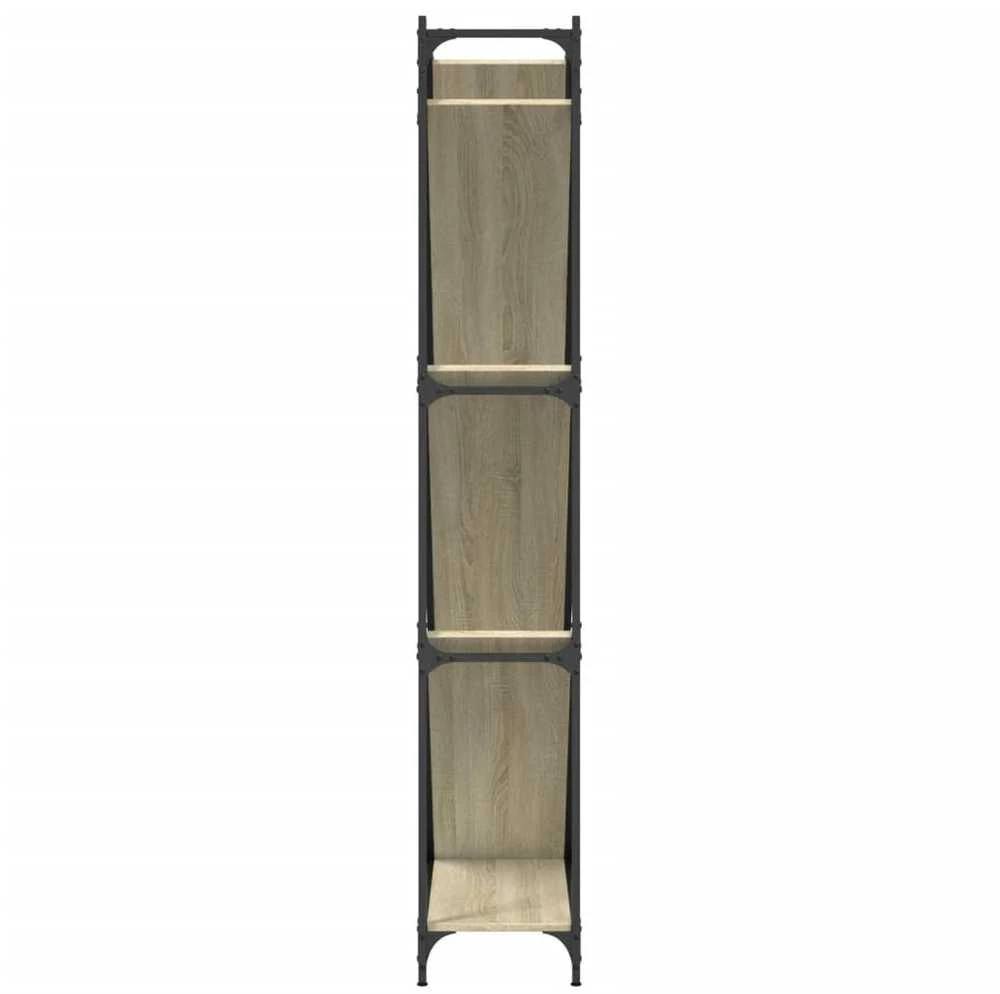 Knygų spinta, ąžuolo, 79x30x180cm, apdirbta mediena ir metalas